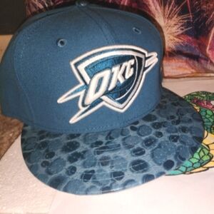 🔥🔥Oklahoma City Pebbled Teal New Era Hat, size 7 3/8", 59Fifty 🔥🔥